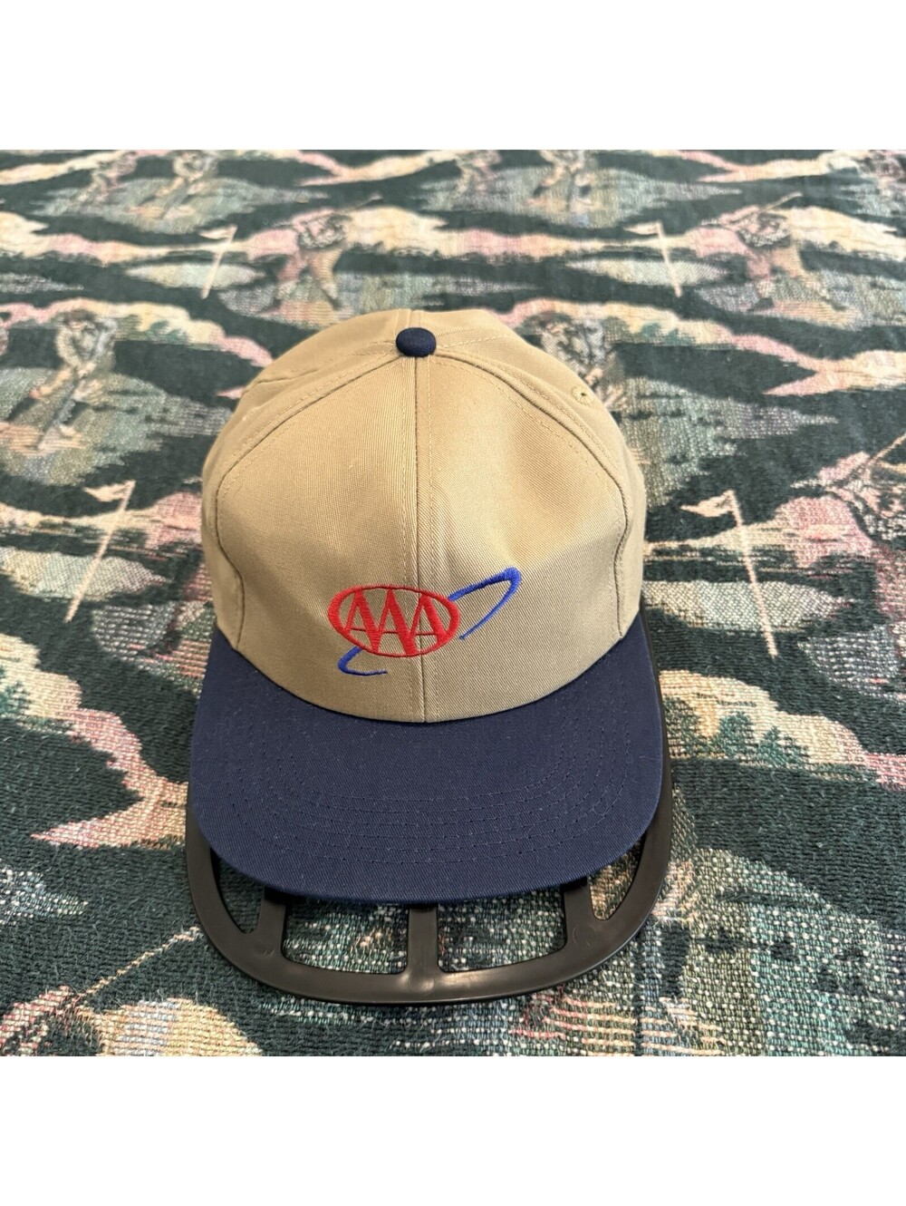 Vintage AAA Auto Care SnapBack Farmer Trucker Dad Hat Blue/Brown OSFA
